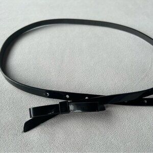 Halogen ~ Black Patent Skinny Bow Belt ~ Womens Size M